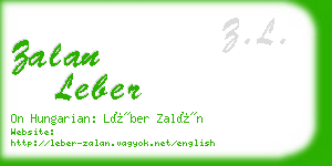 zalan leber business card